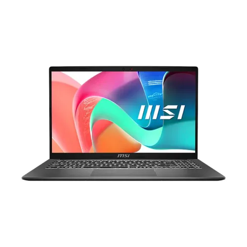msi modern 15 f1mg core 5 120u ai optimized 156 fhd laptop platinum gray